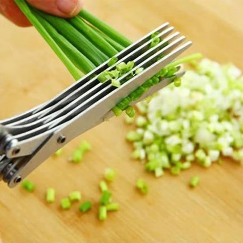 3/5 Layer Kitchen Scissors Multi Functional Stainless Steel for Pepper Scallion Laver Cutting Chopping Cooking Tools