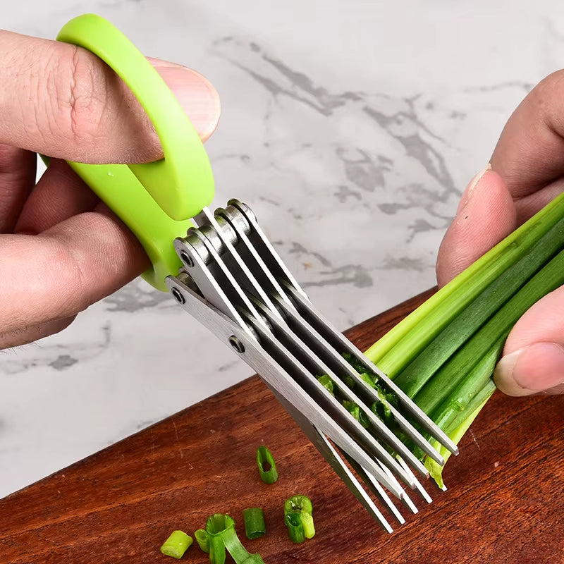 3/5 Layer Kitchen Scissors Multi Functional Stainless Steel for Pepper Scallion Laver Cutting Chopping Cooking Tools