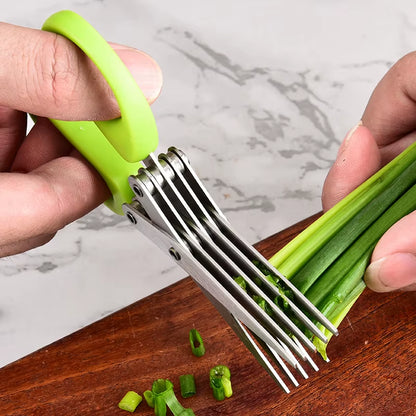 3/5 Layer Kitchen Scissors Multi Functional Stainless Steel for Pepper Scallion Laver Cutting Chopping Cooking Tools