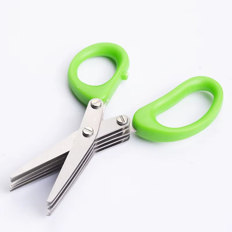 3/5 Layer Kitchen Scissors Multi Functional Stainless Steel for Pepper Scallion Laver Cutting Chopping Cooking Tools